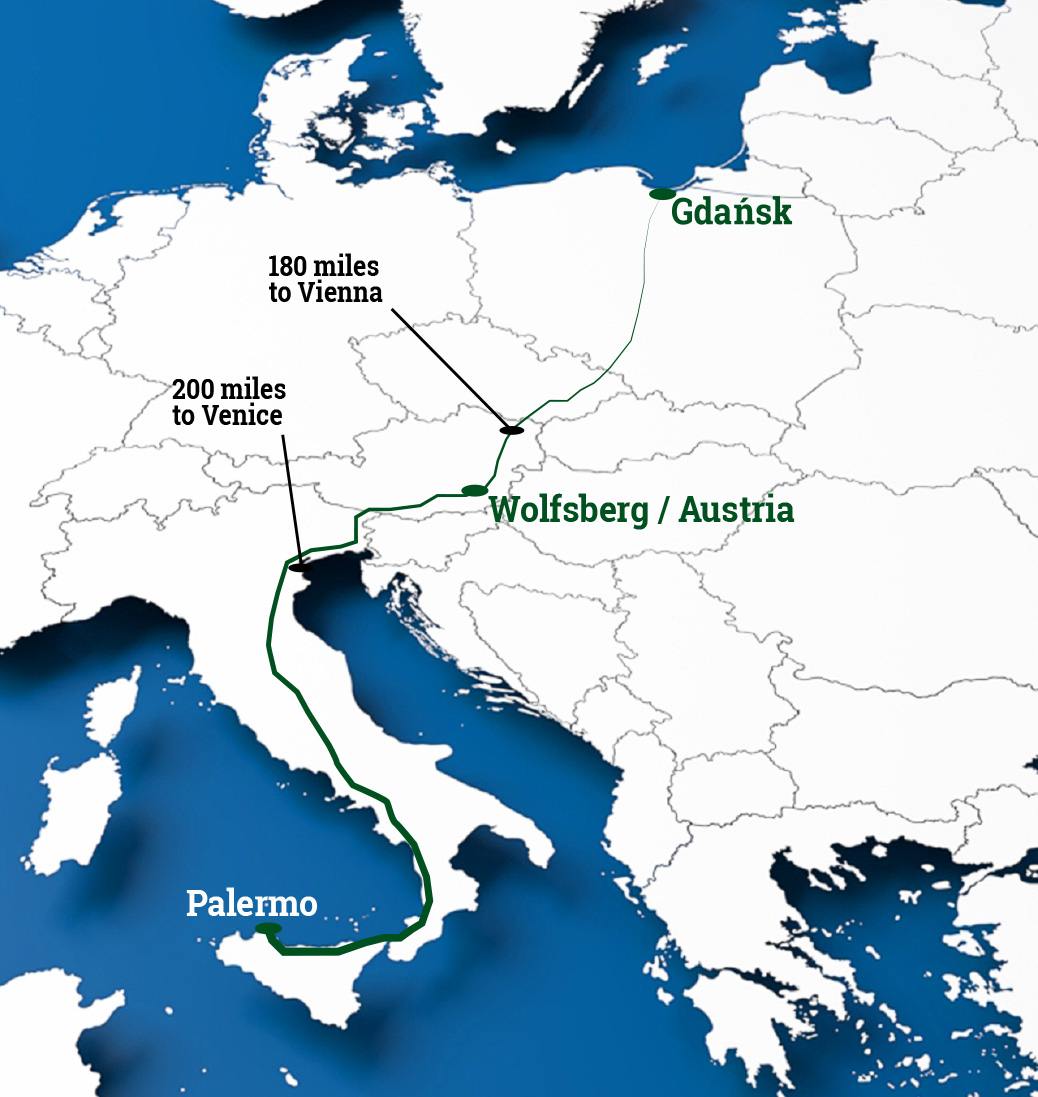 Karte Europa Wolfsberg Lage